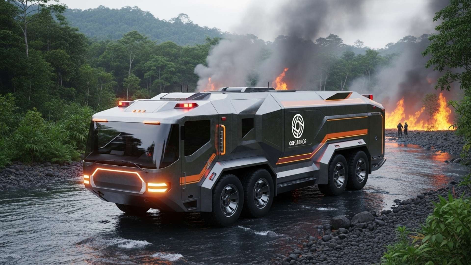 Un incendio en la frontera arrasa un almacén de colchones