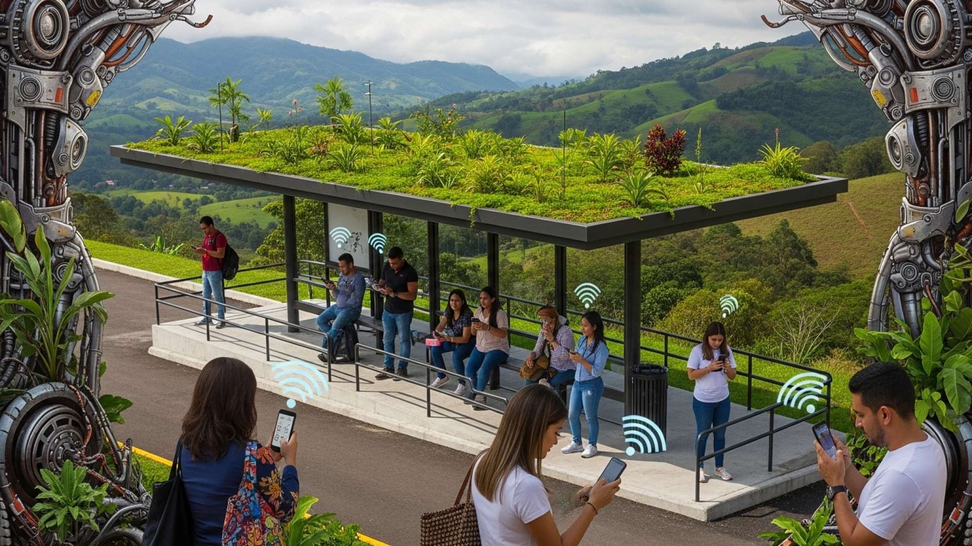 Cartago estrena modernas paradas de autobús