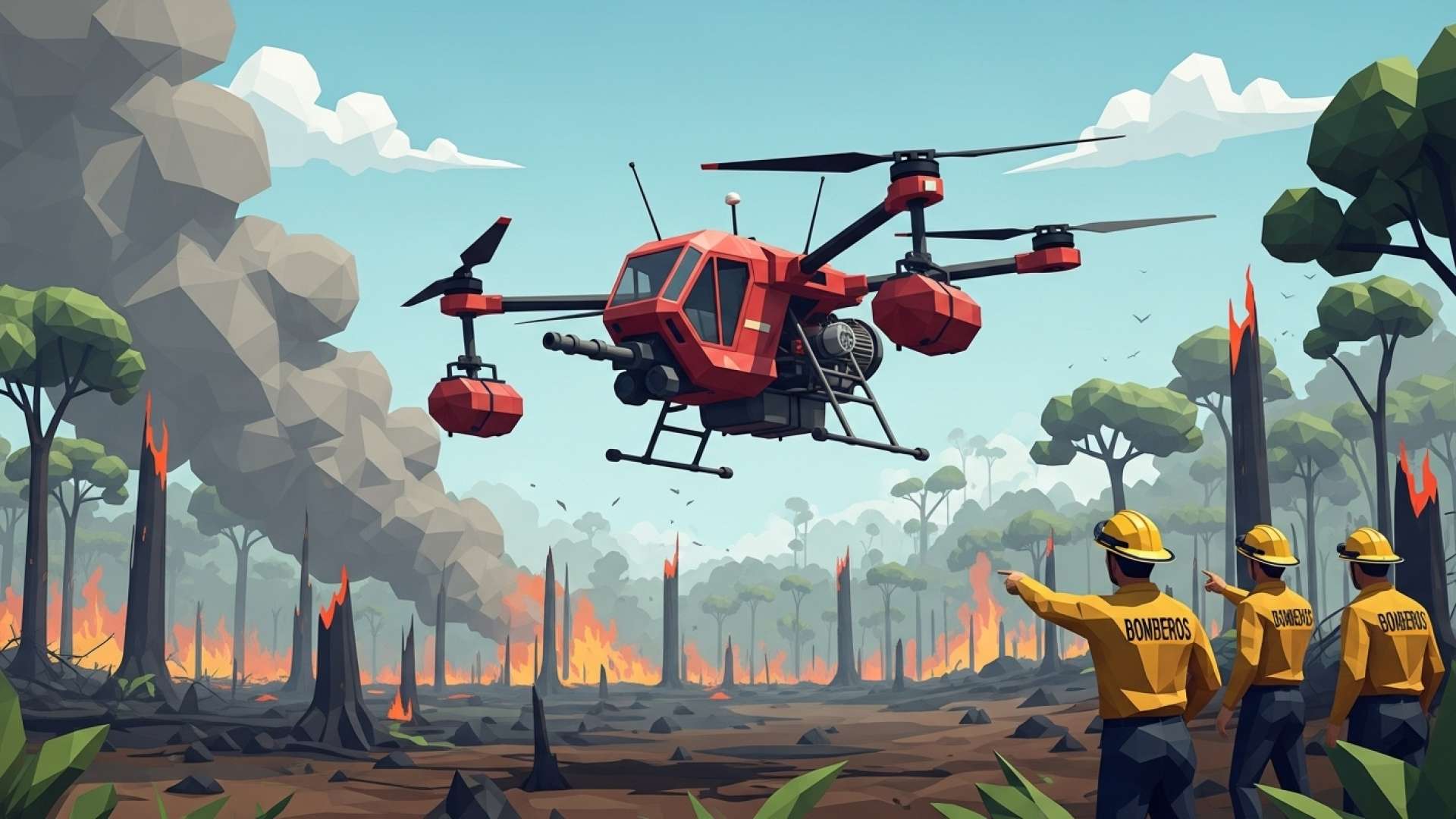 Héroes costarricenses luchan contra los incendios forestales de Canadá