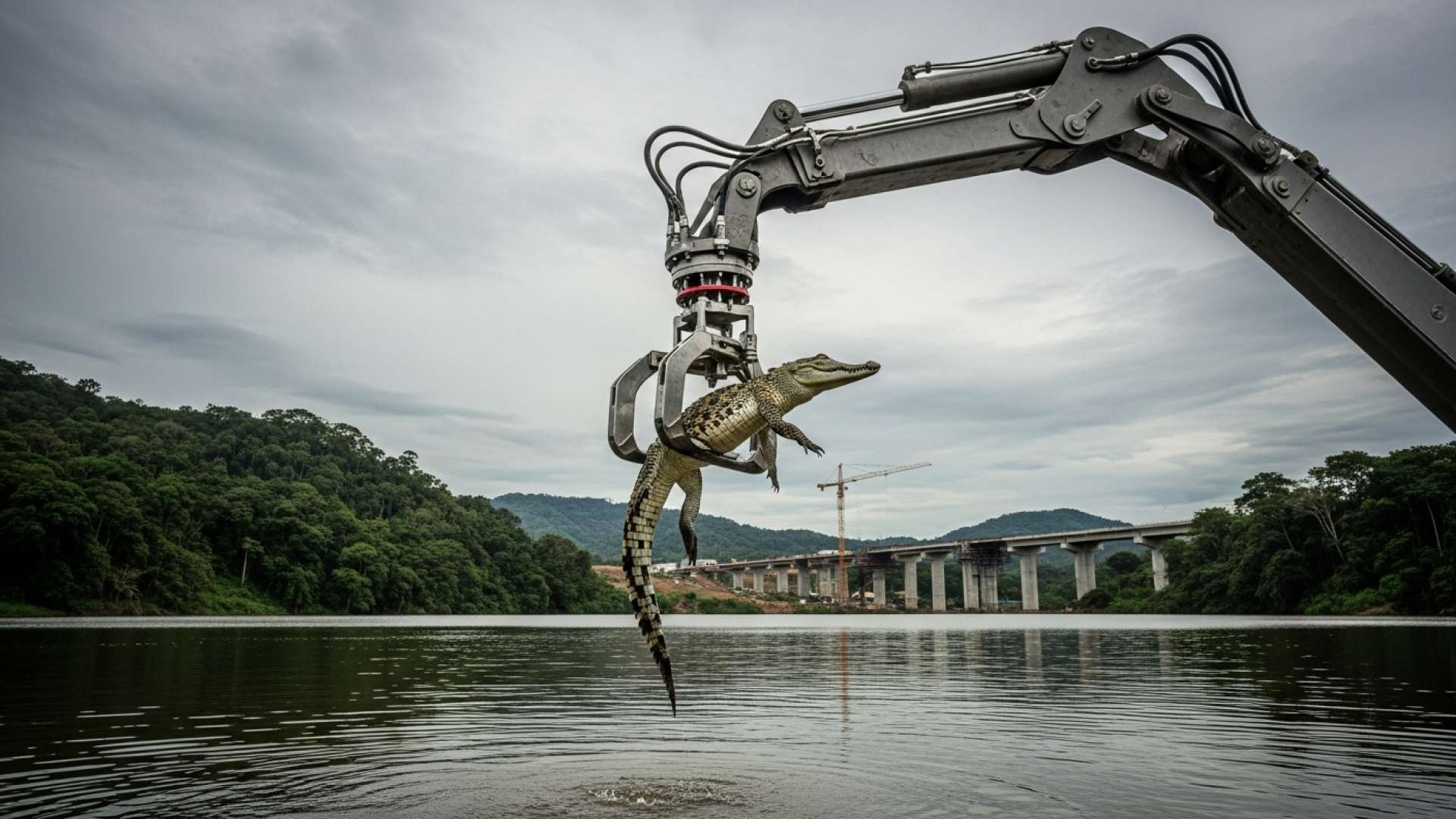 No se molestará a los cocodrilos durante las obras del puente de Tárcoles