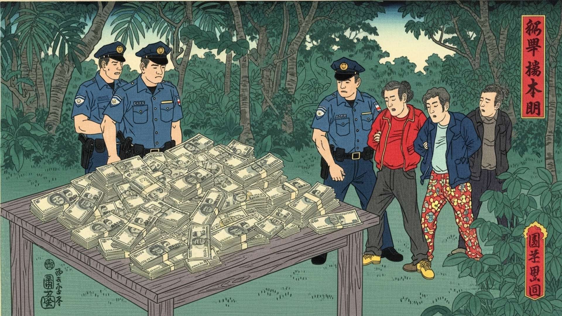 Tres detenidos en la incautación de efectivo en Los Guido