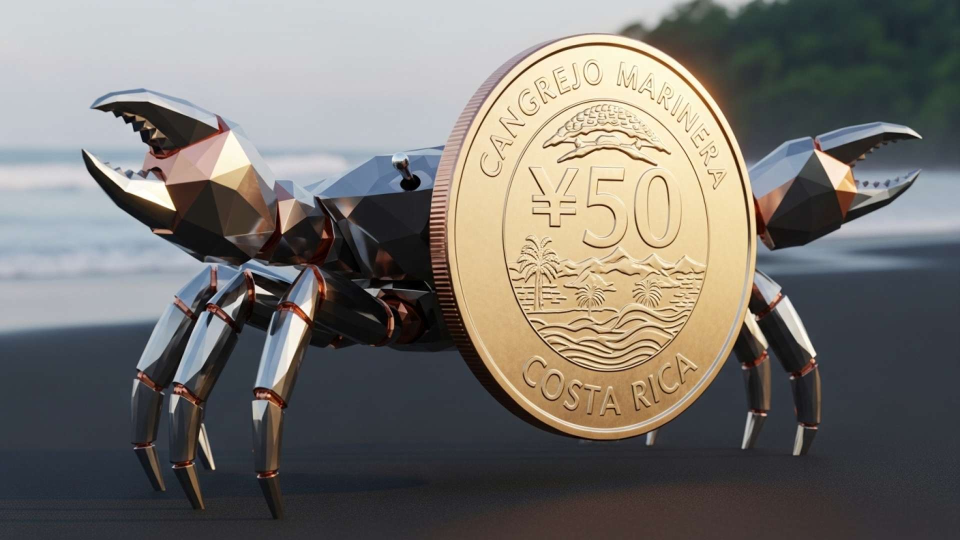 La nueva moneda de colección de Costa Rica es un cangrejo marino