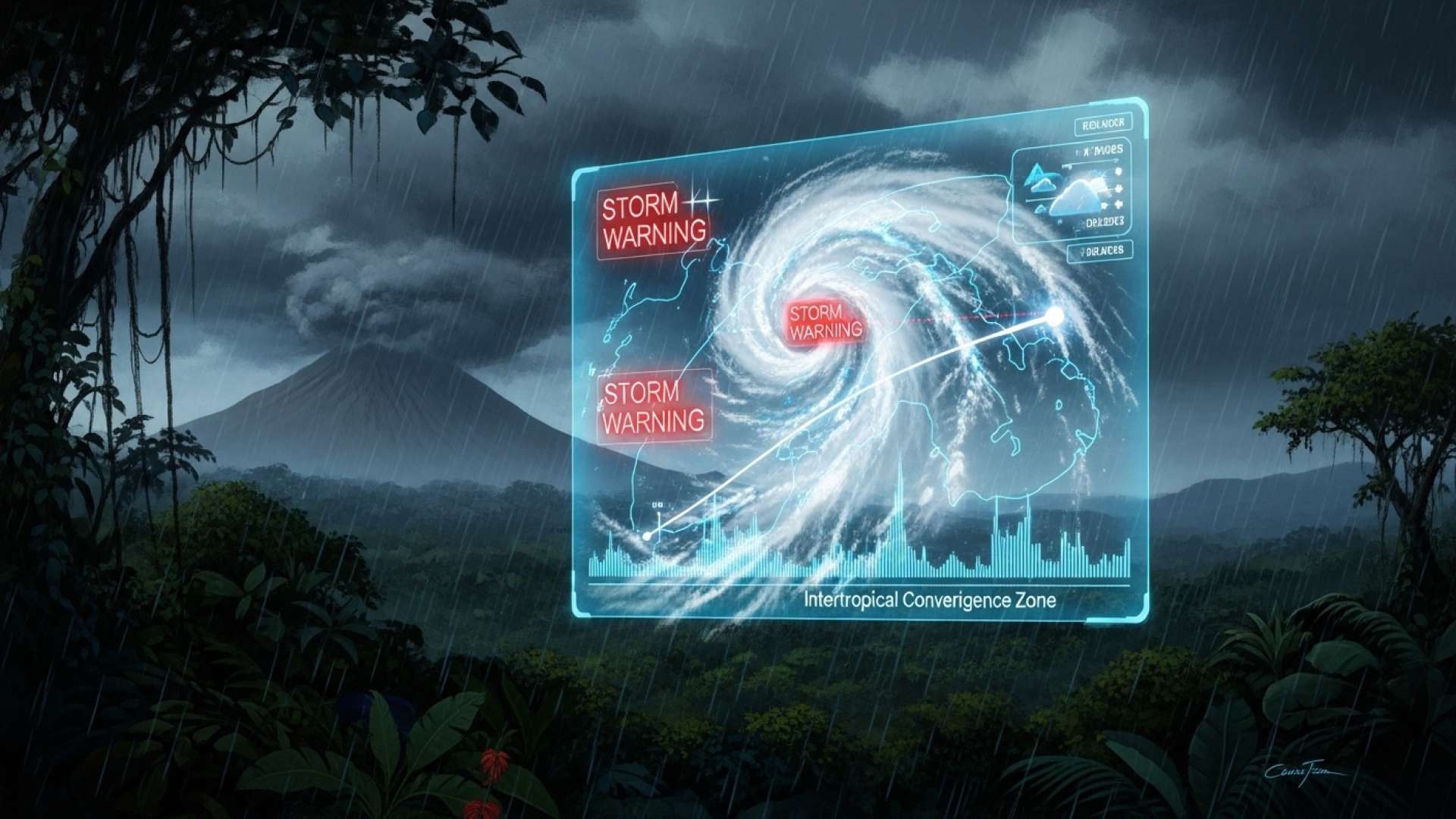 El IMN alerta de lluvias y tormentas generalizadas en toda Costa Rica