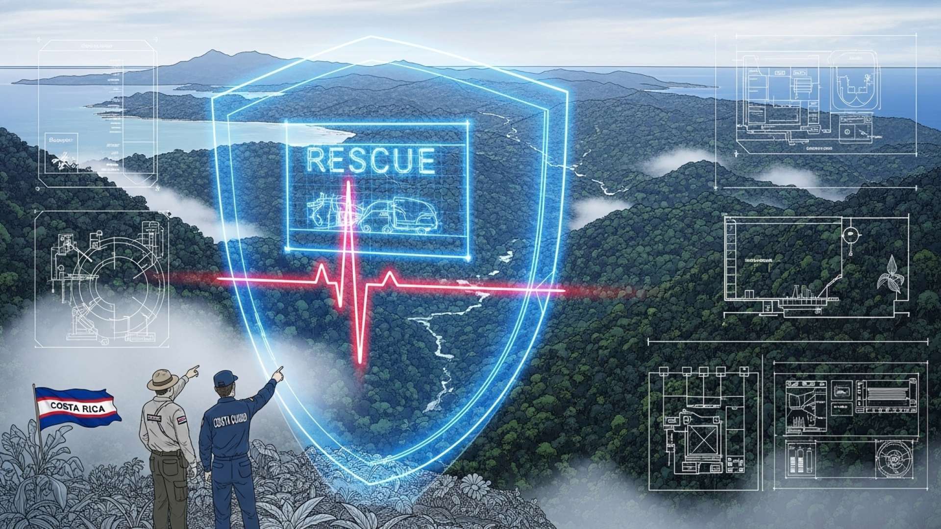 Peligrosa misión de rescate de un guardabosques caído en la isla del Coco