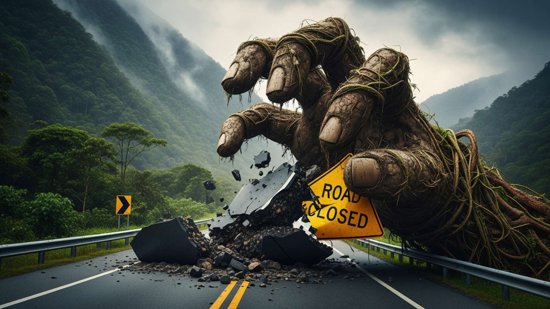 Las cuadrillas luchan contra el tiempo para asegurar la vital Ruta 32