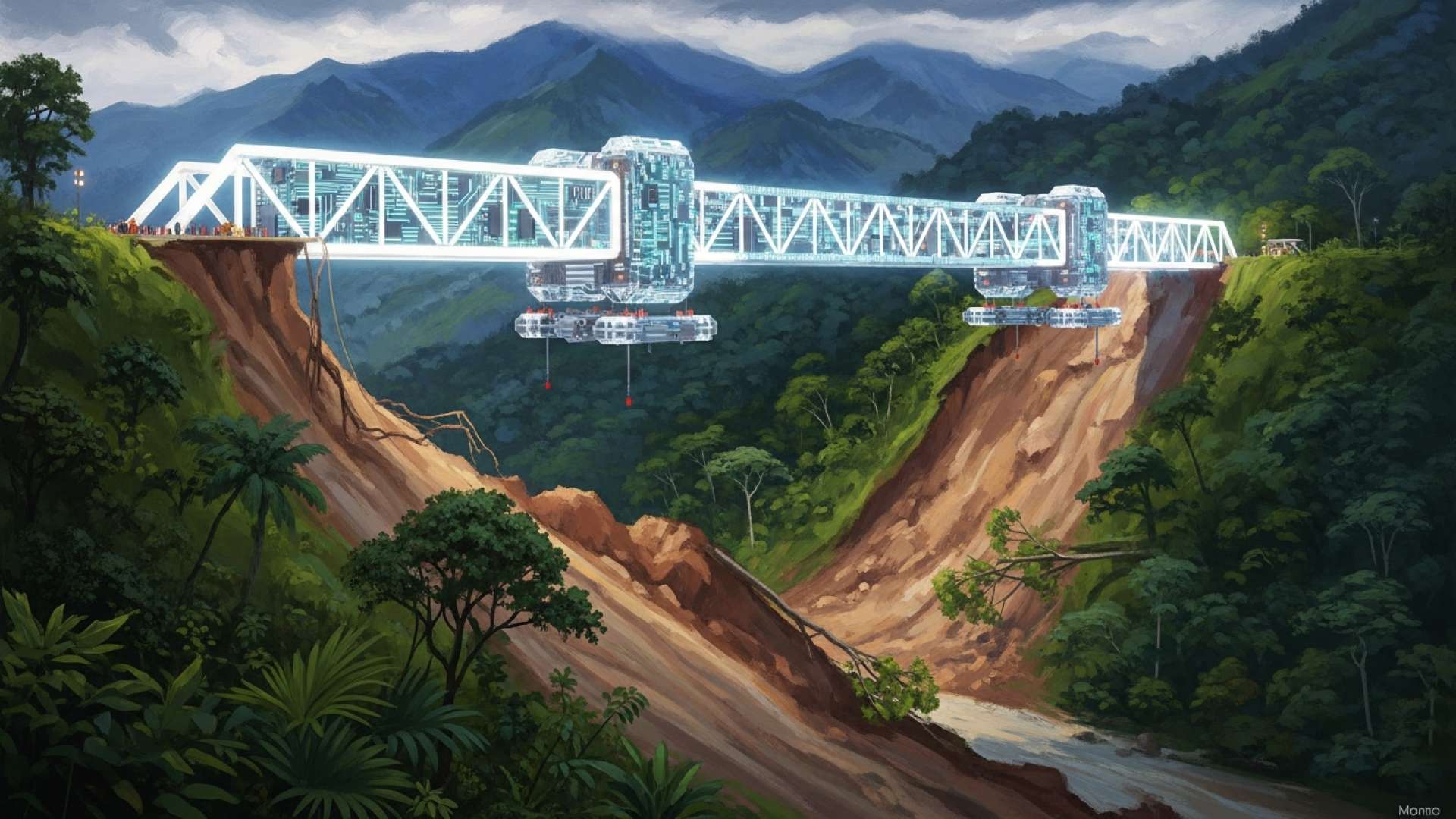 La arteria crucial del Cambronero se reabre con un puente provisional de 400 millones de yenes