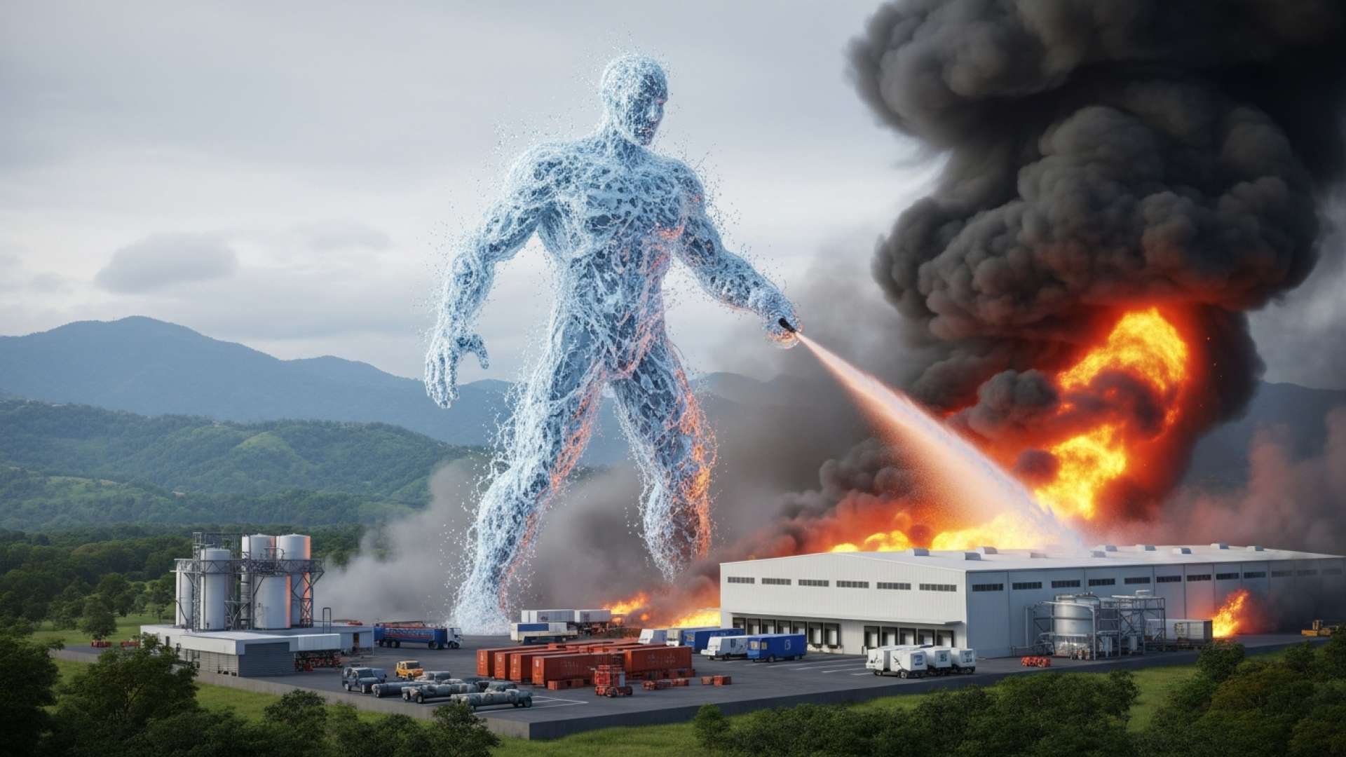 Un esfuerzo heroico evita una catástrofe en el incendio del almacén del Grupo Q