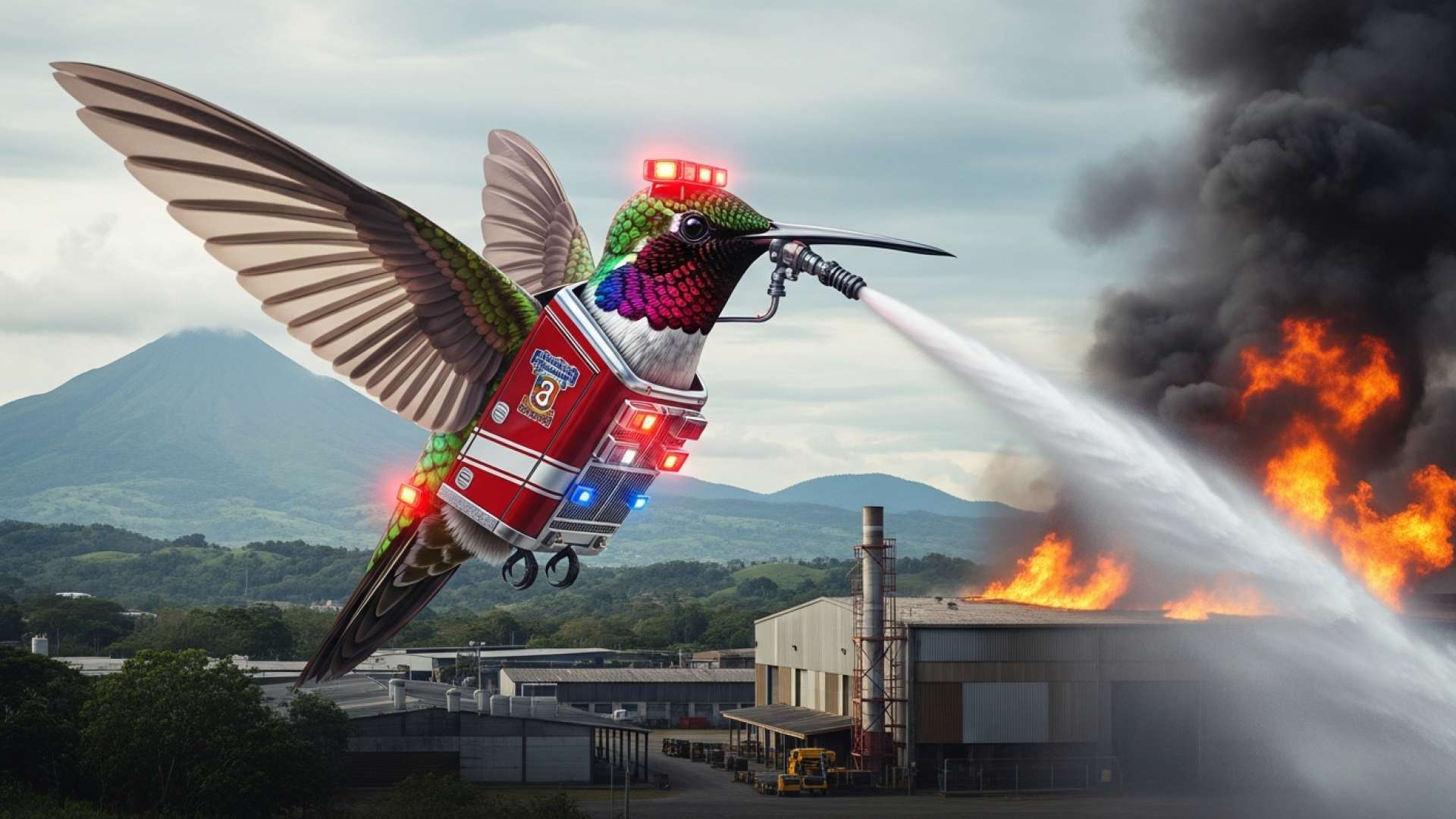 Un incendio masivo arrasa un almacén de piezas de automóviles en Desamparados