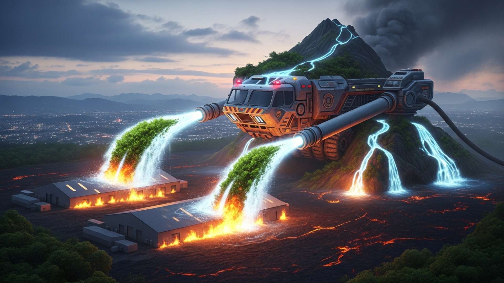 Un gran incendio arrasa el almacén del Grupo Q en Desamparados