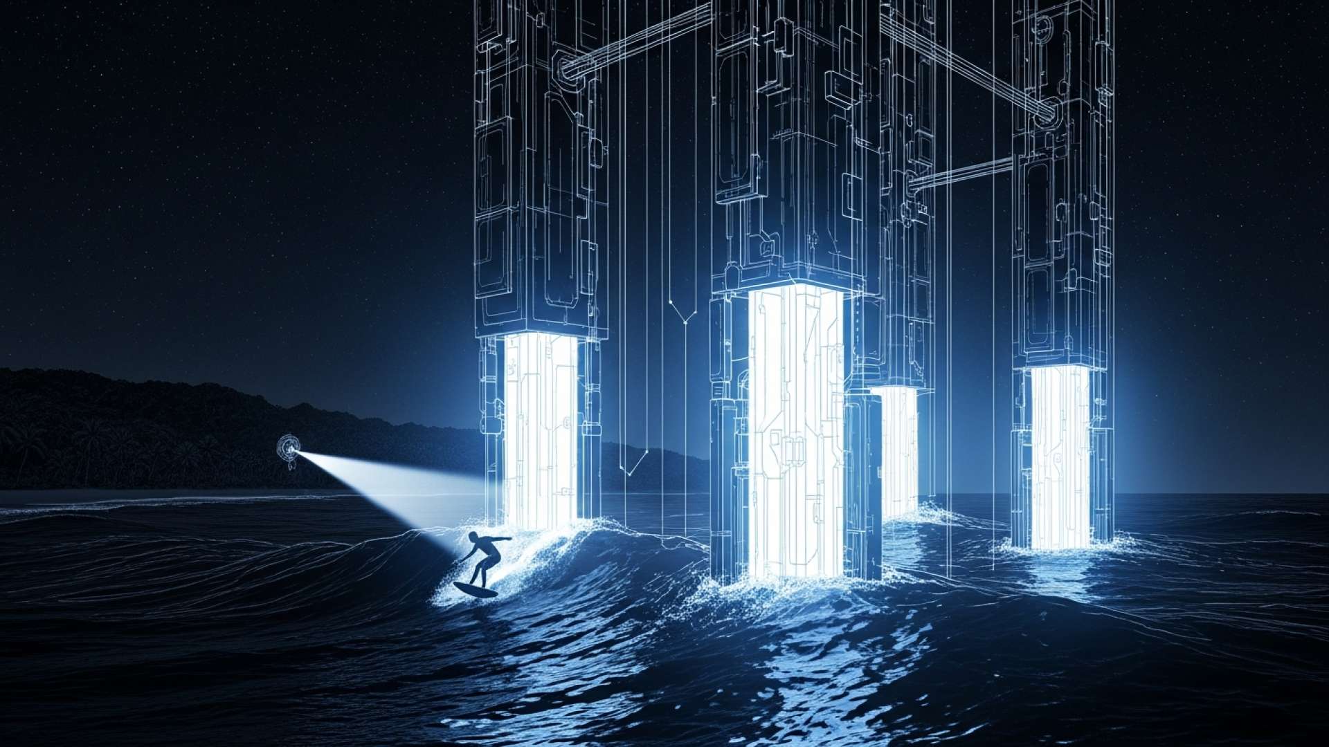 Playa Hermosa se ilumina con el espectáculo anual de las Noches de Surf