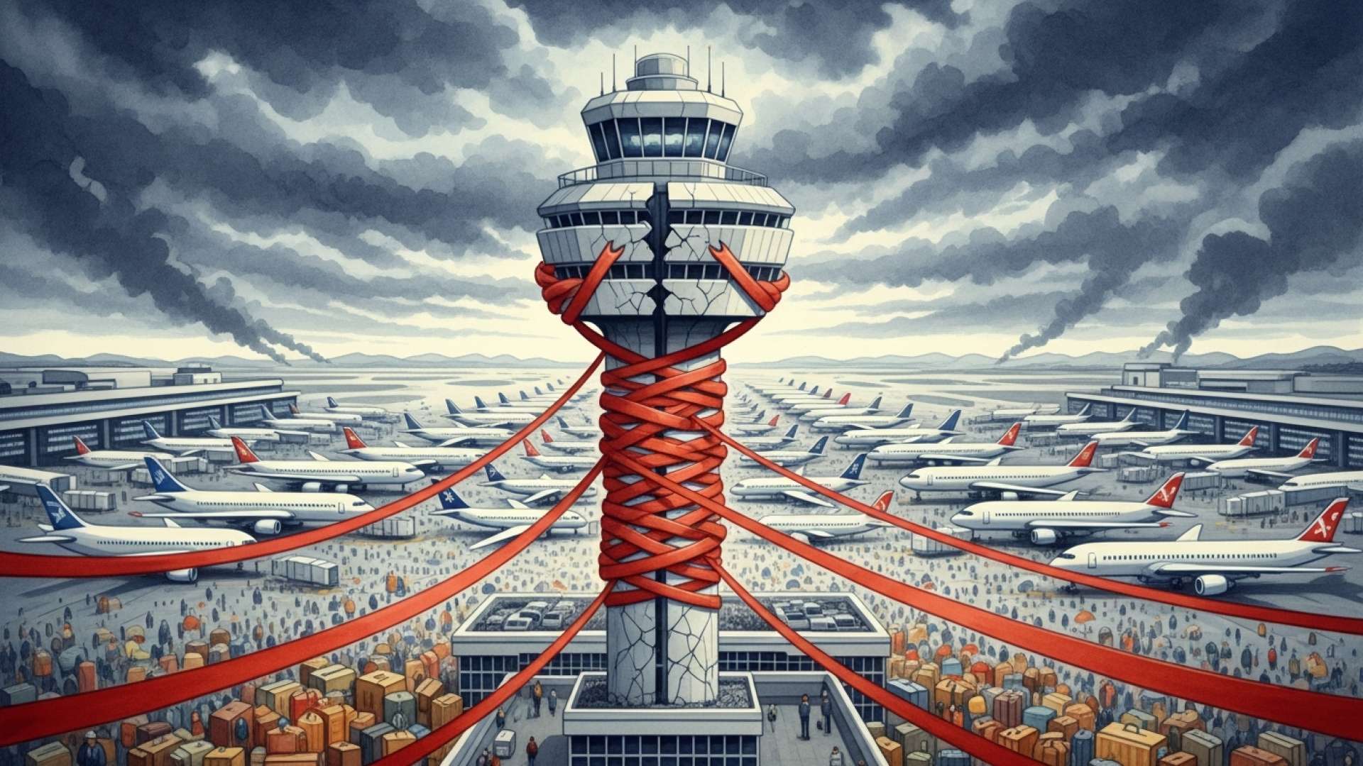 Los controladores sin sueldo obligan a EE UU a plantearse el cierre del espacio aéreo