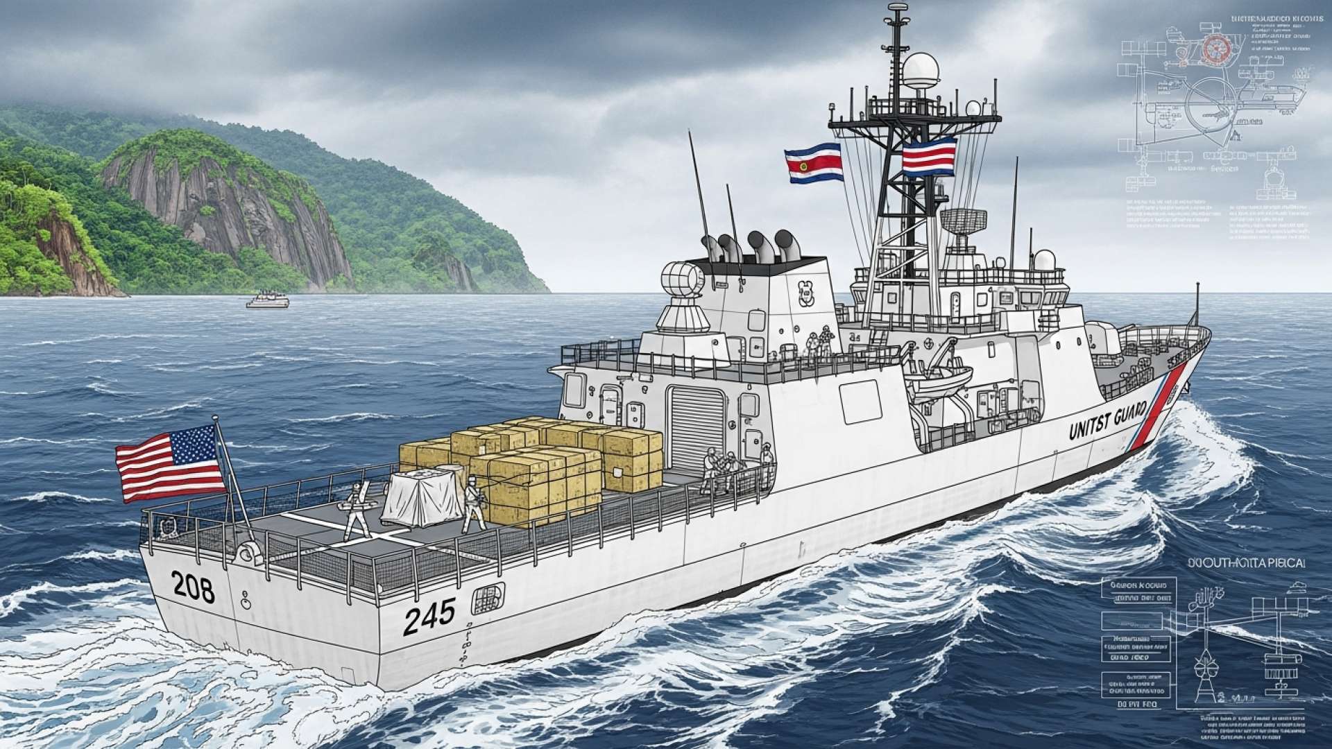 Desarticulada una red internacional de narcotráfico en un importante decomiso en el Océano Pacífico