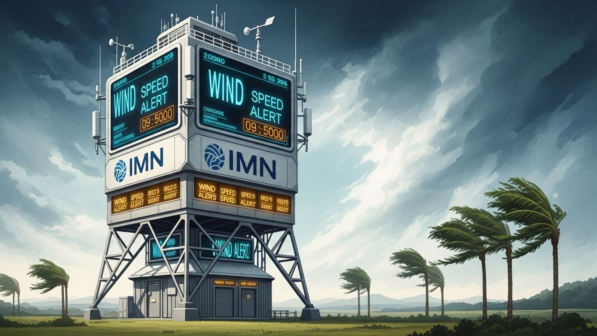 Potentes ráfagas de viento azotarán Costa Rica