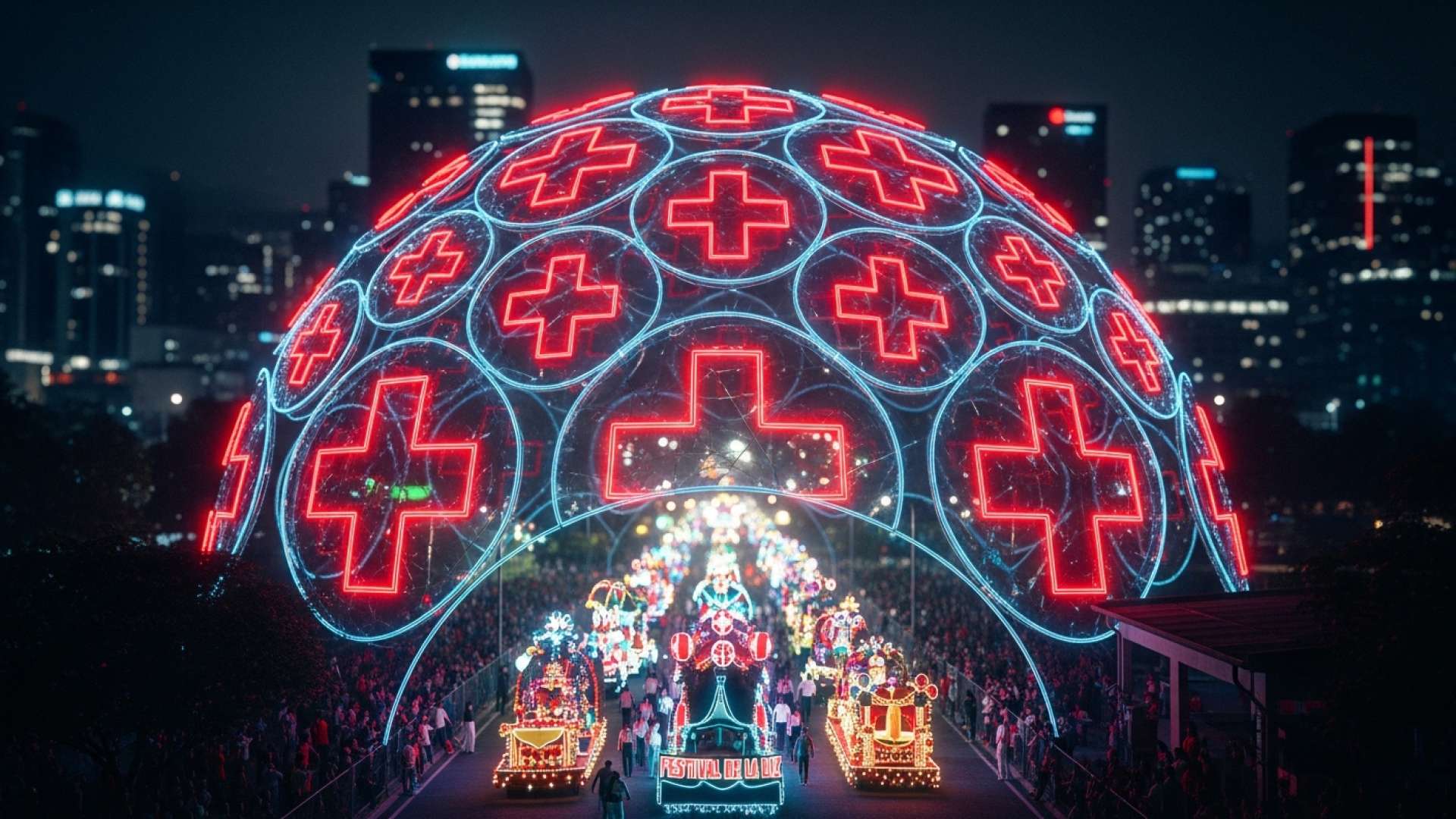 Cruz Roja monta un gran operativo de seguridad para el Festival de la Luz