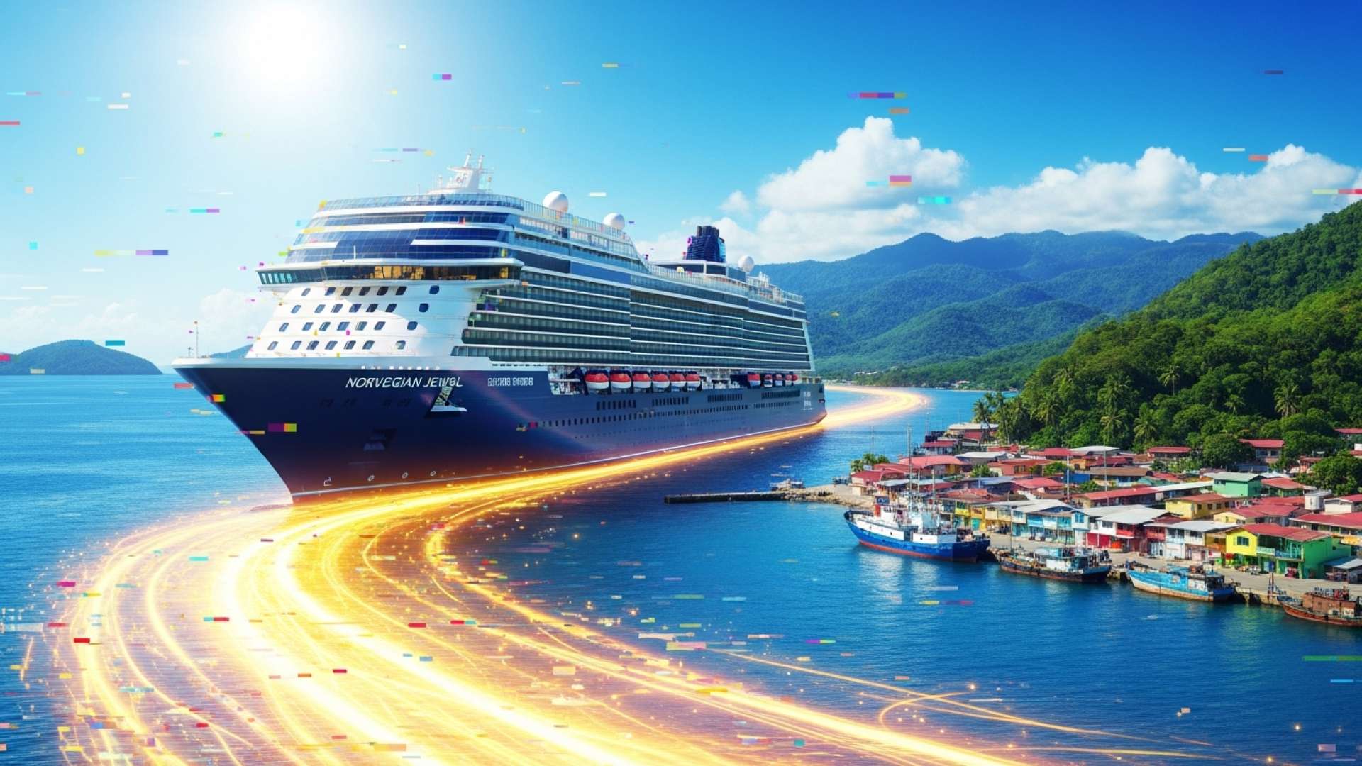 El puerto caribeño bulle con el atraque simultáneo de tres cruceros