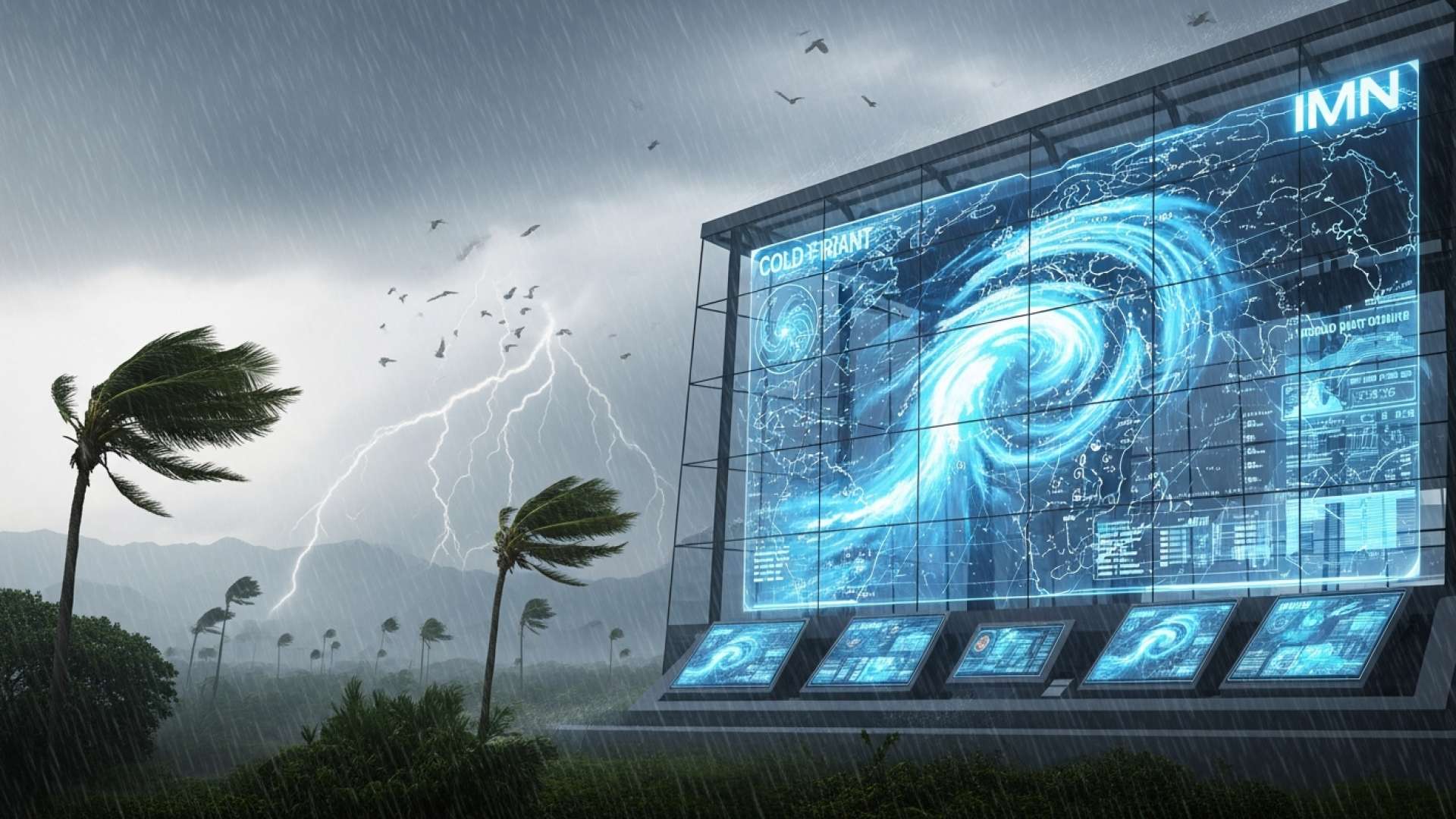 Un importante frente frío trae fuertes vientos y lluvias a Costa Rica