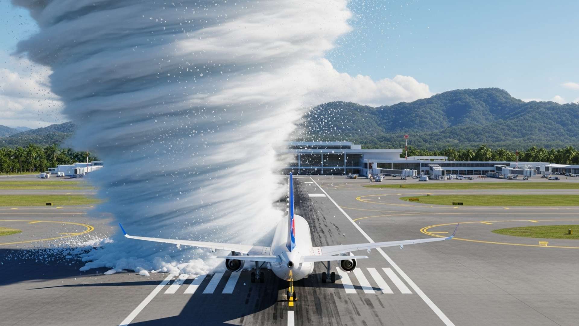 Tormenta invernal Fern desata caos de viajes en aeropuerto de Guanacaste