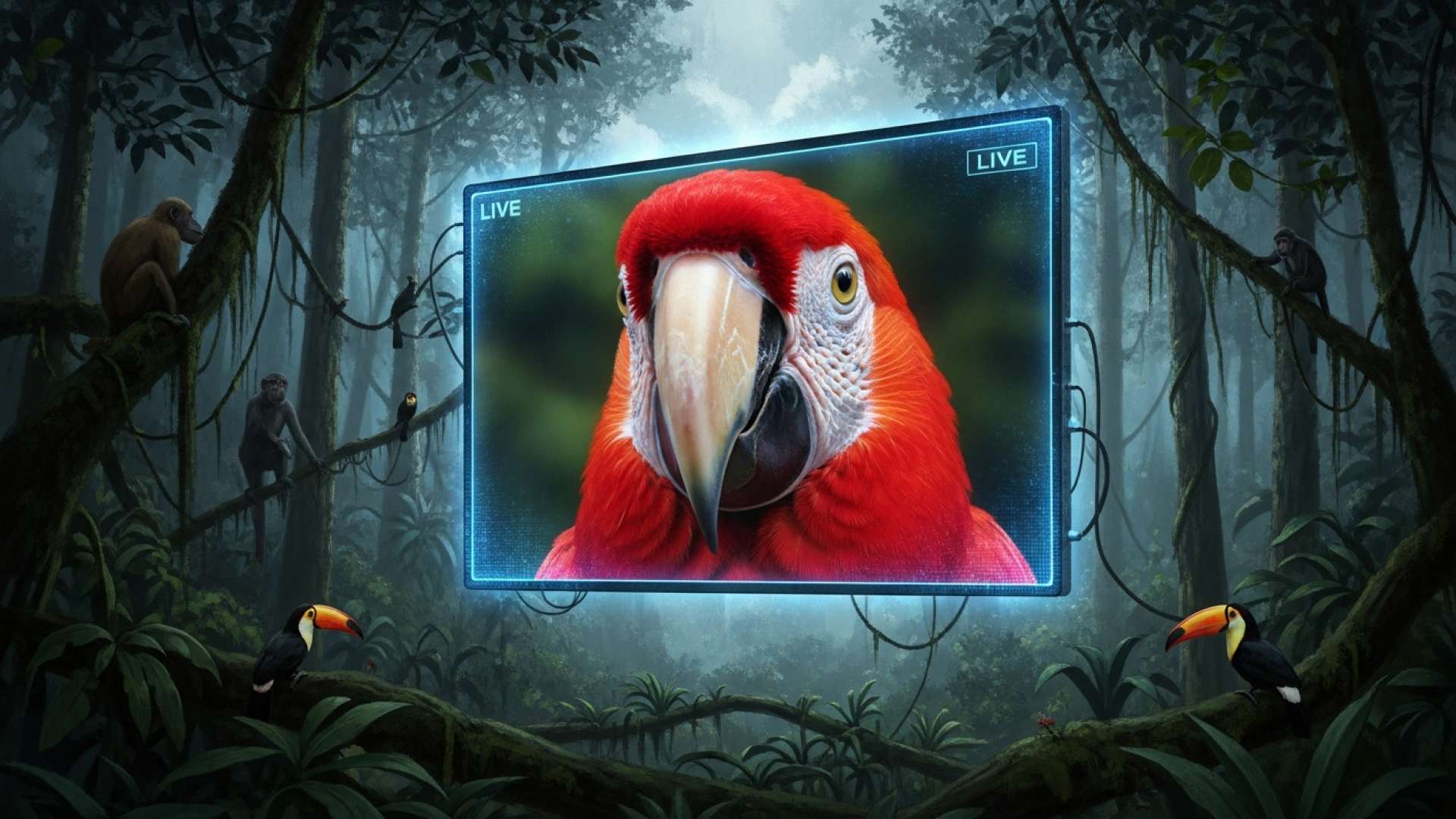 Una innovadora retransmisión en directo revela los secretos del guacamayo rojo