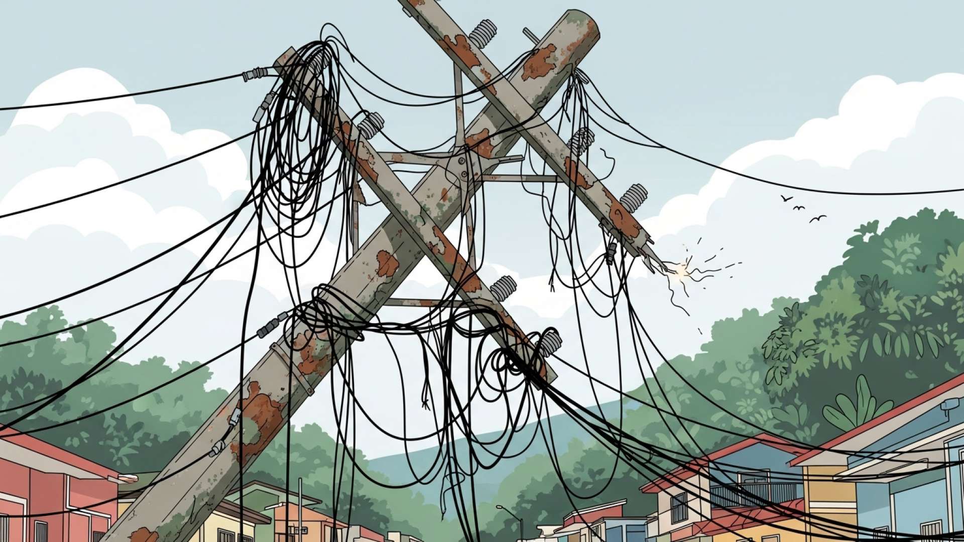 Las averías generalizadas en los postes de telecomunicaciones suponen una amenaza silenciosa en toda Costa Rica