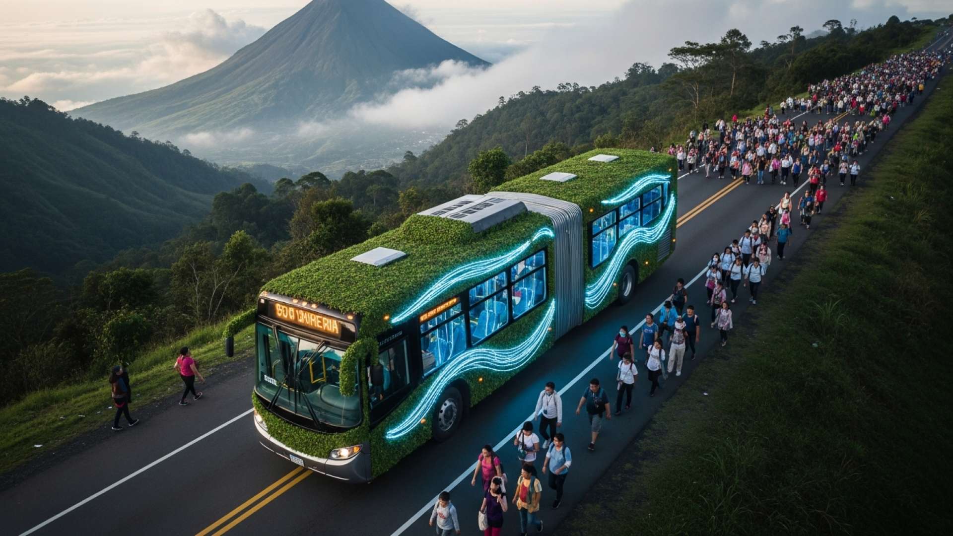 Costa Rica moviliza enorme flota de transporte público para regreso de peregrinación de Romería