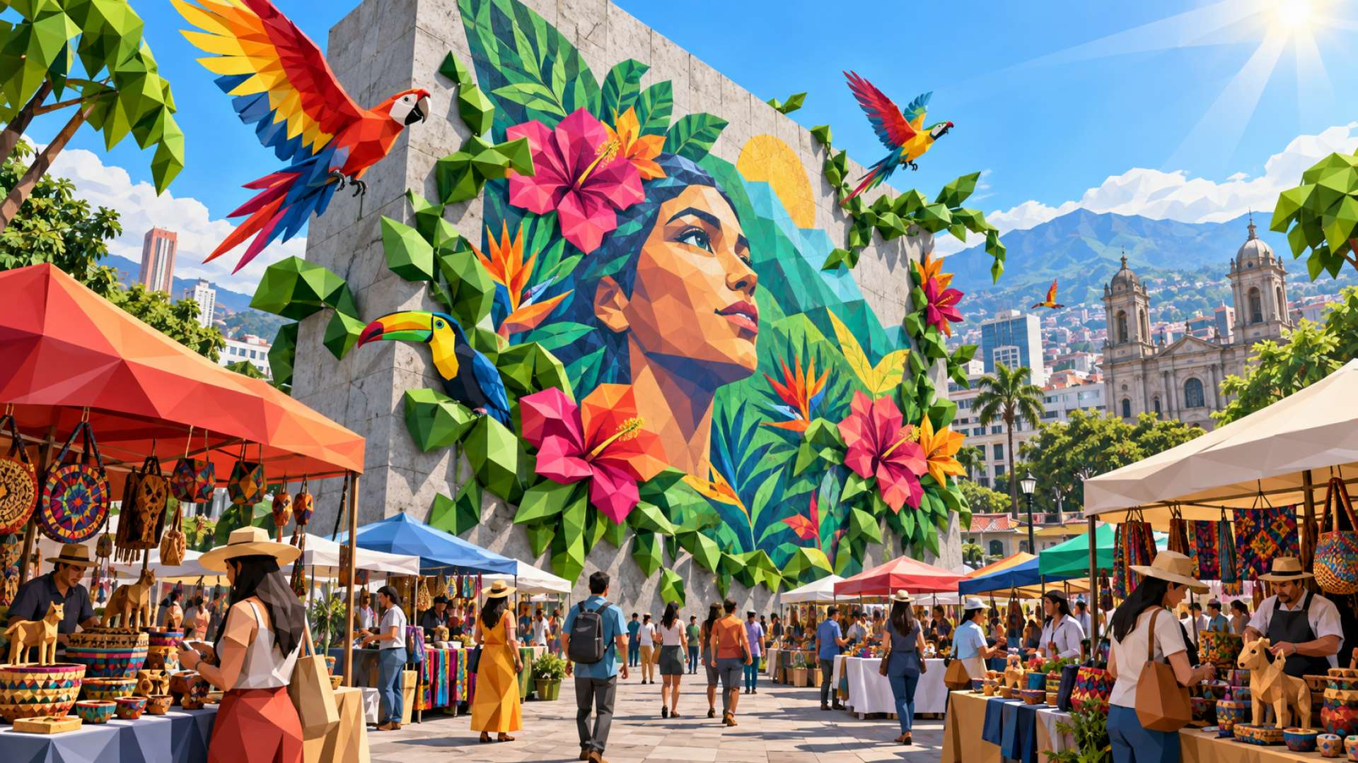 Mercado de Artesanías de San José presenta vibrante mural que celebra la identidad costarricense